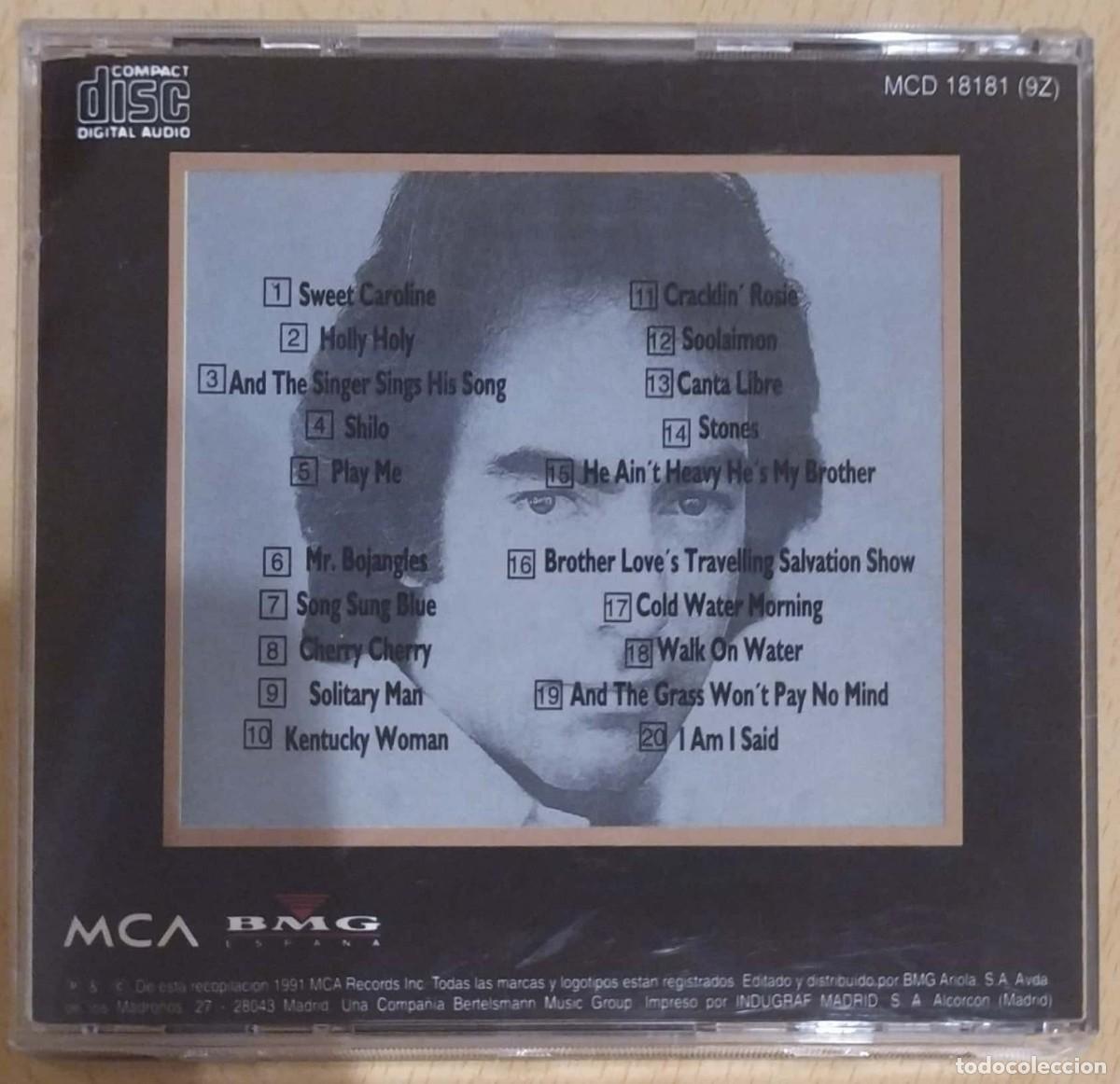 CDs de m&uacute;sica: NEIL DIAMOND (20 DIAMOND HITS) CD 1991 - Foto 2