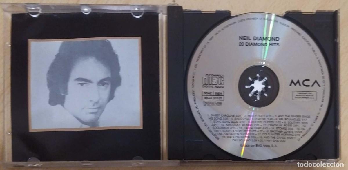 CDs de m&uacute;sica: NEIL DIAMOND (20 DIAMOND HITS) CD 1991 - Foto 3