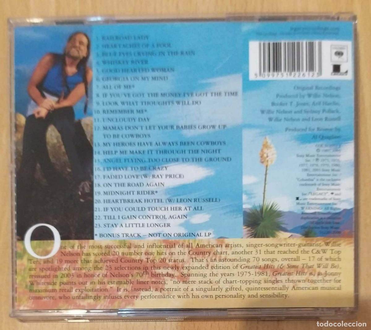 CDs de m&uacute;sica: WILLIE NELSON (Greatest Hits - And Some That Will Be) CD 2003 - Foto 2