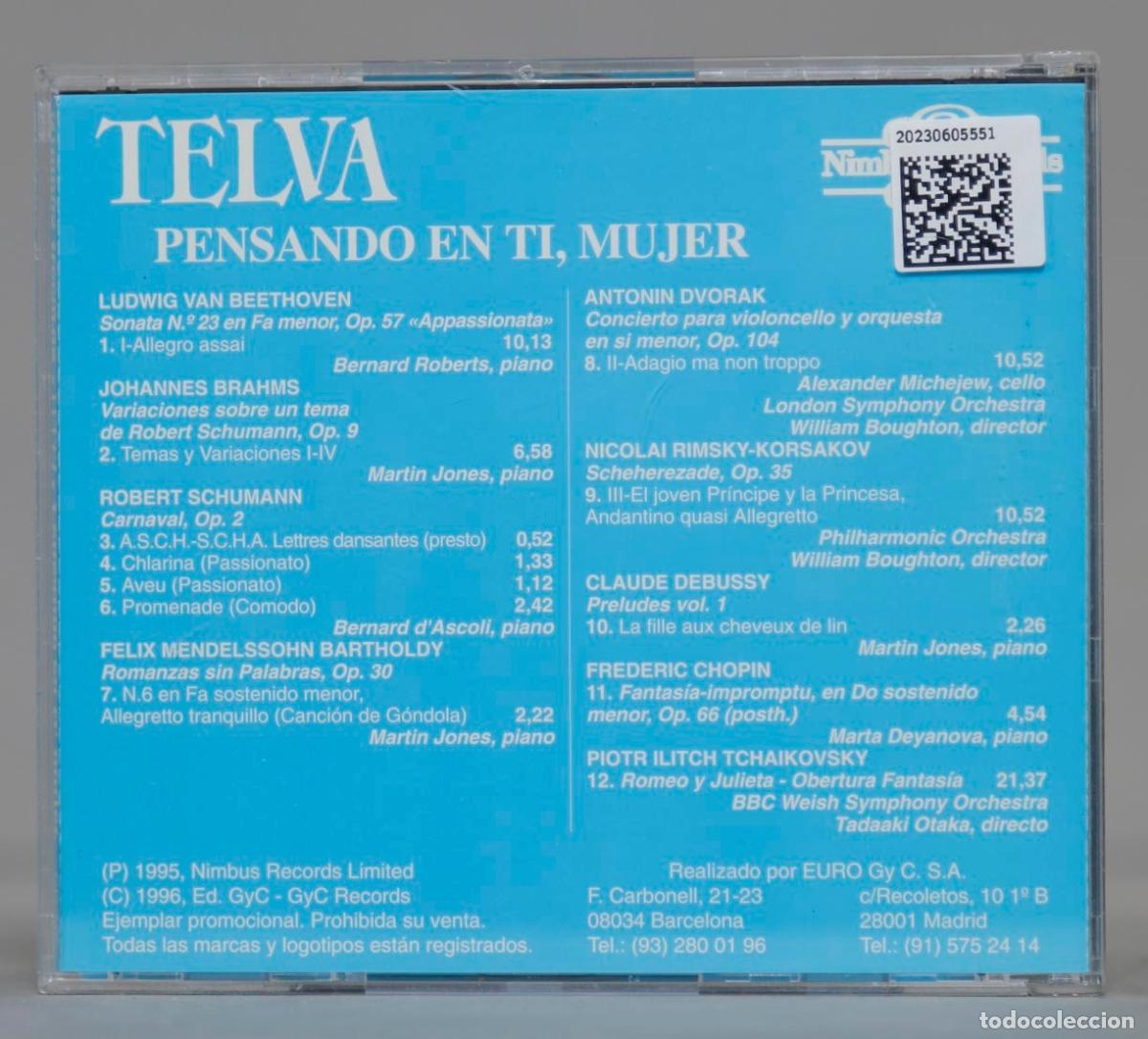 CDs de m&uacute;sica: CD. TELVA. ENAMORATE - Foto 2