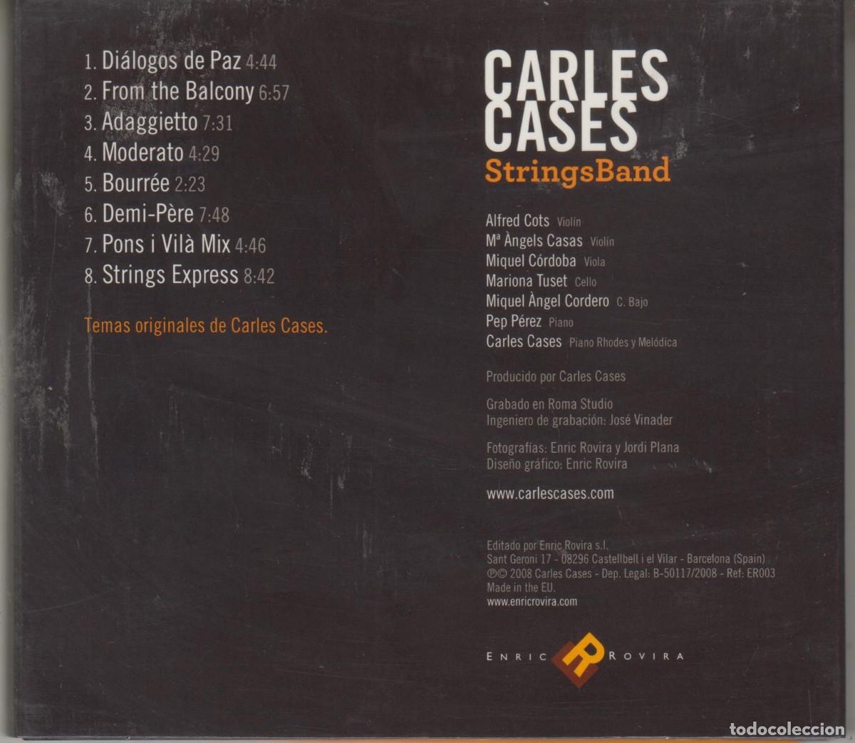 CDs de m&uacute;sica: Carles Cases cd Strings band 2008 - Foto 2