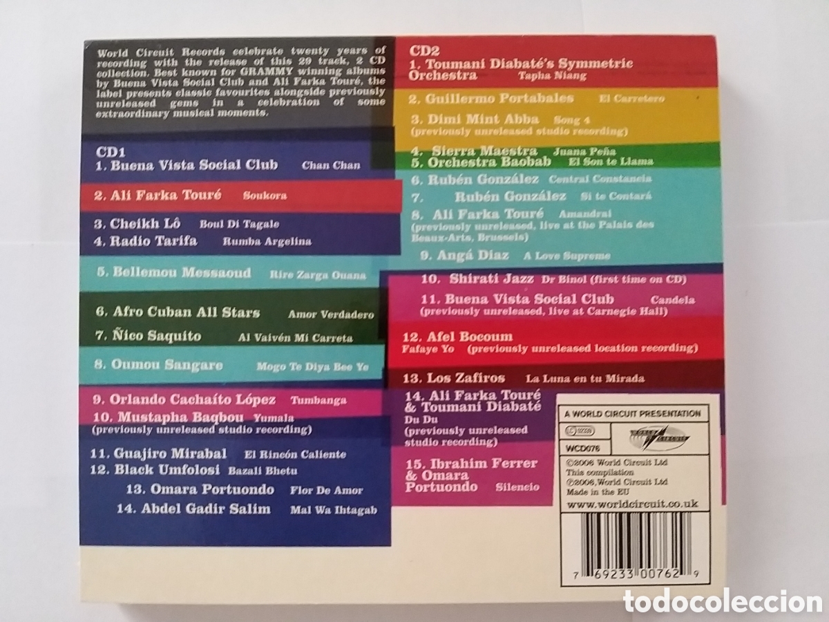 CDs de m&uacute;sica: WORLD CIRCUIT - 20TH ANNIVERSARY EDITION - 2 CD SET - Foto 2
