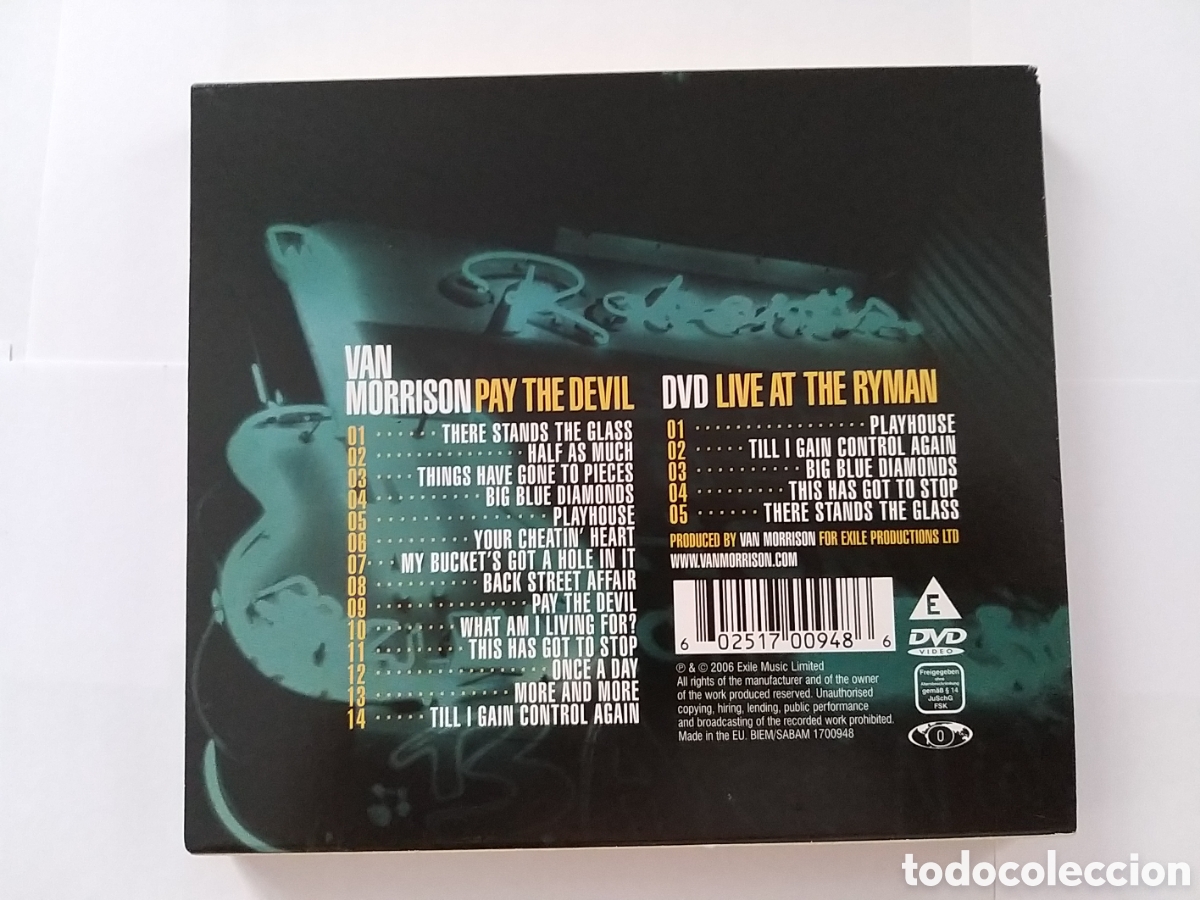 CDs de m&uacute;sica: VAN MORRRISON - PAY THE DEVIL - CD + DVD SPECIAL EDITION - Foto 2