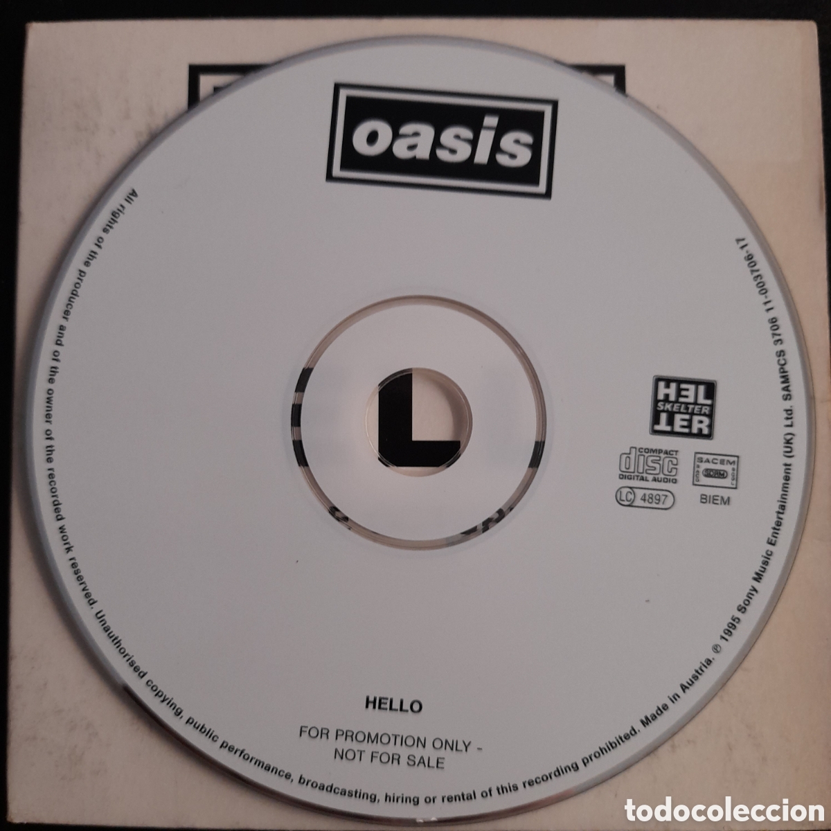 CDs de m&uacute;sica: Oasis &ndash; Hello. 1996, Espa&ntilde;a. CD, Promo - Foto 3
