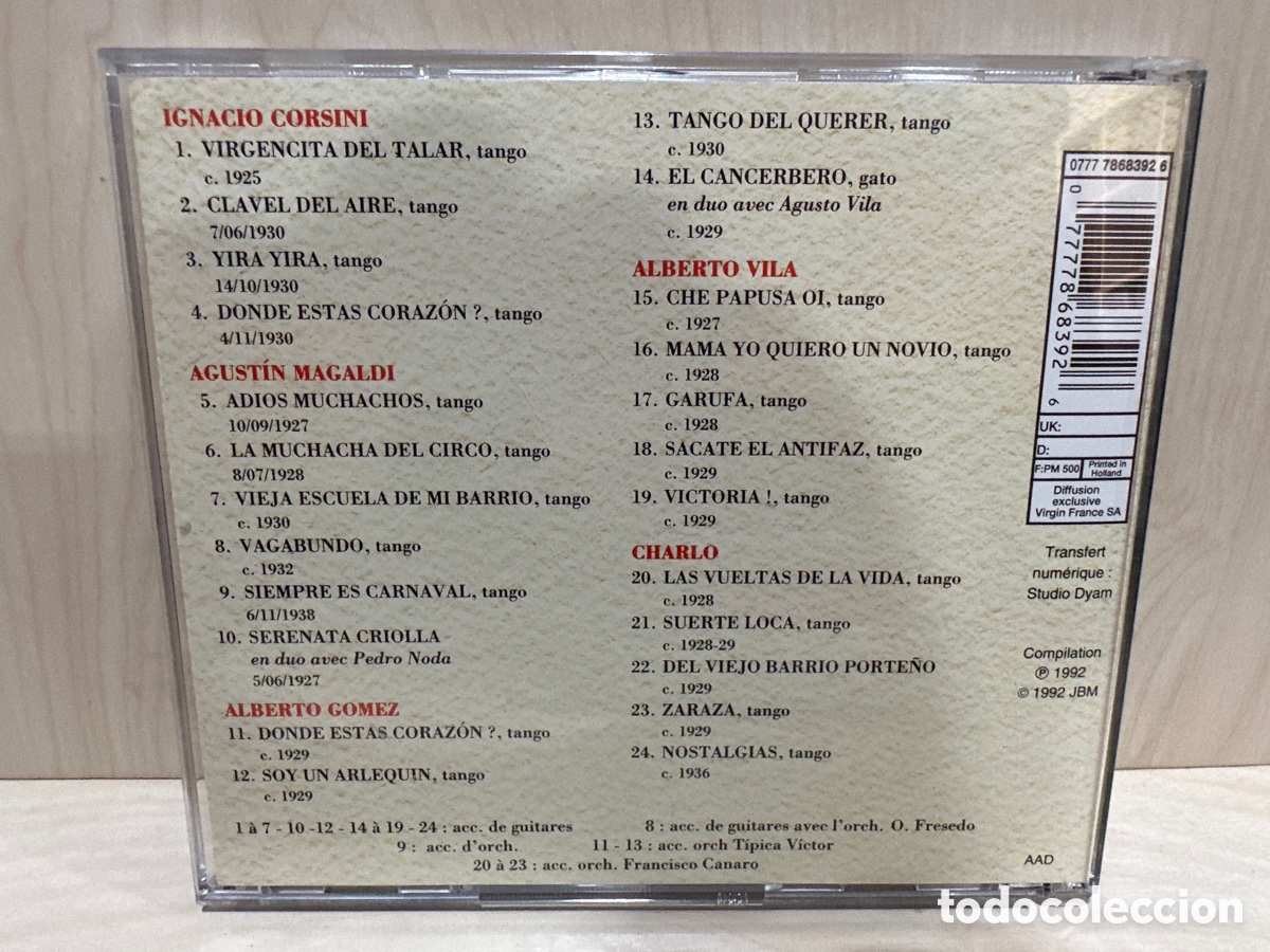 CDs de m&uacute;sica: Grandes Voix Du Tango Argentin 1925 - 1938 (CD, Comp) - Foto 2