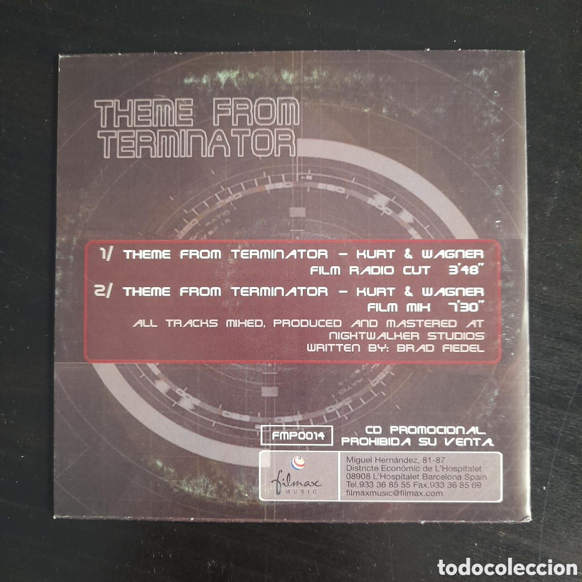 CDs de m&uacute;sica: Nostromo &ndash; BSO Terminator. CD, Maxi-Single, Cardboard Sleeve - Foto 2