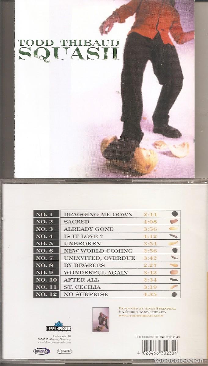 CDs de m&uacute;sica: TODD THIBAUD - SQUASH (CD, BLUE ROSE RECORDS 2000) - Foto 1