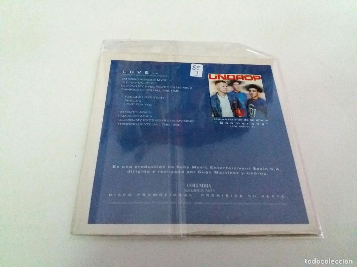 CDs de m&uacute;sica: UNDROP &rdquo;LOVE&rdquo; CD SINGLE 1 TRACKS - Foto 2