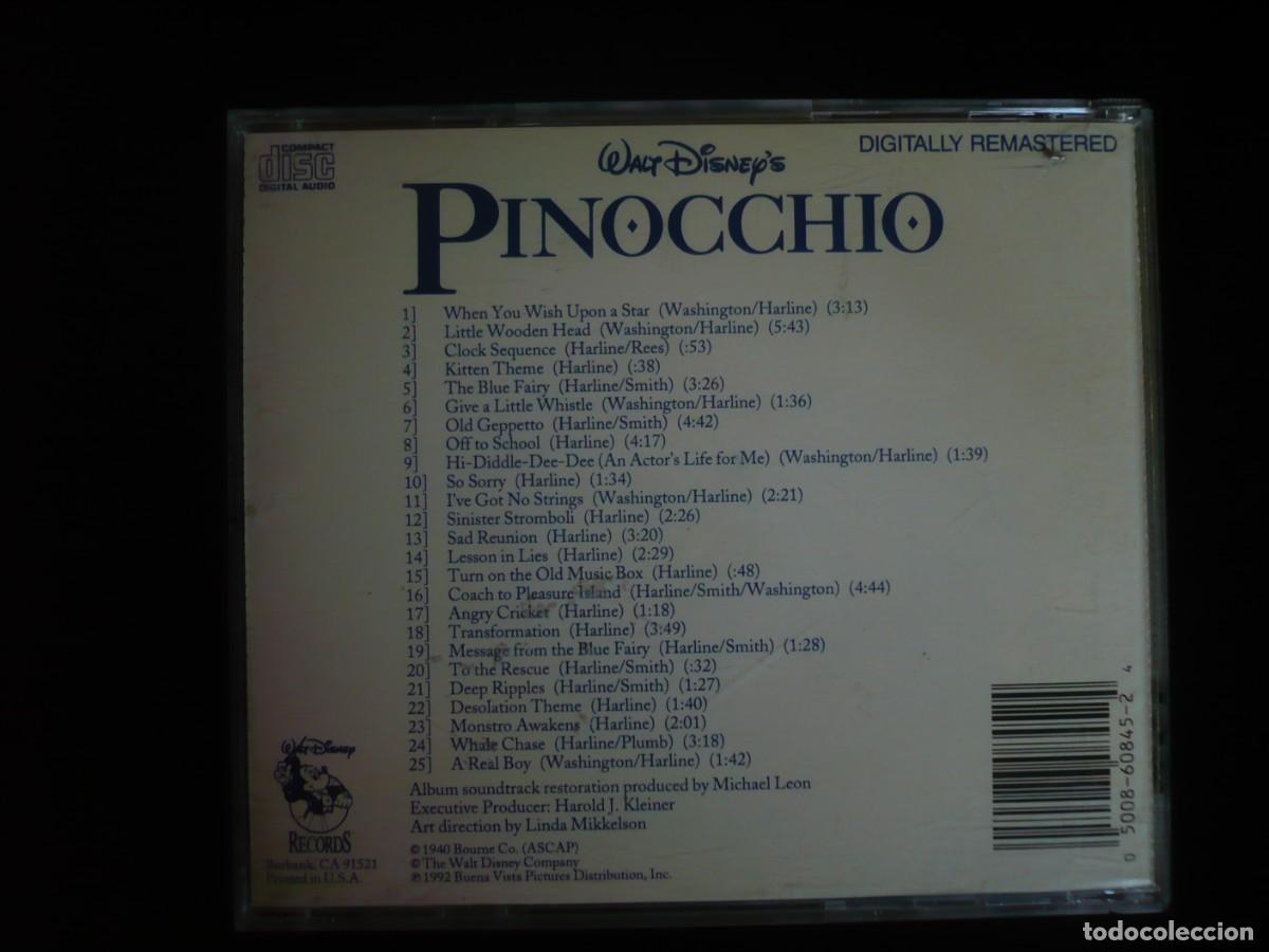 CDs de m&uacute;sica: pinocchio - cd como nuevo - Foto 2