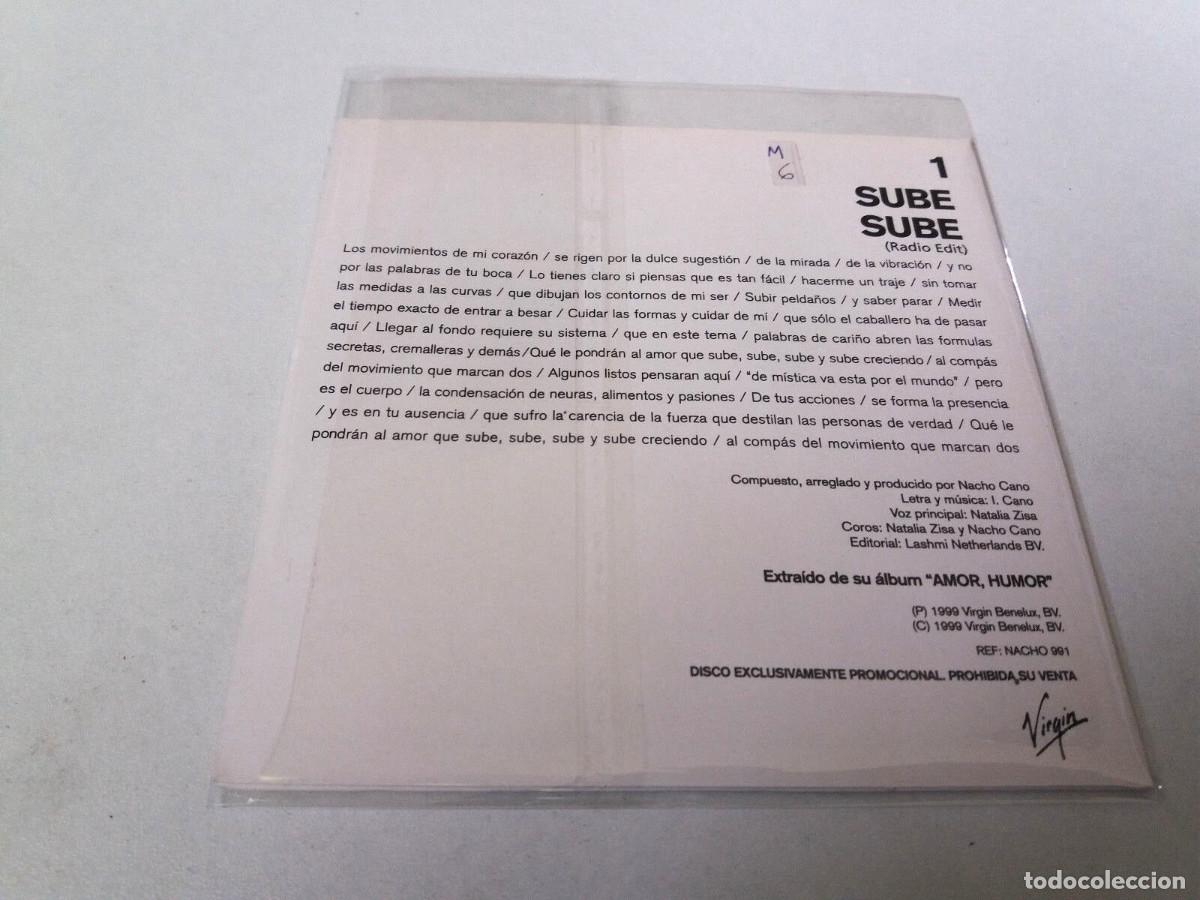 CDs de m&uacute;sica: NACHO CANO &rdquo;SUBE SUBE&rdquo; CD SINGLE 1 TRACKS - Foto 2