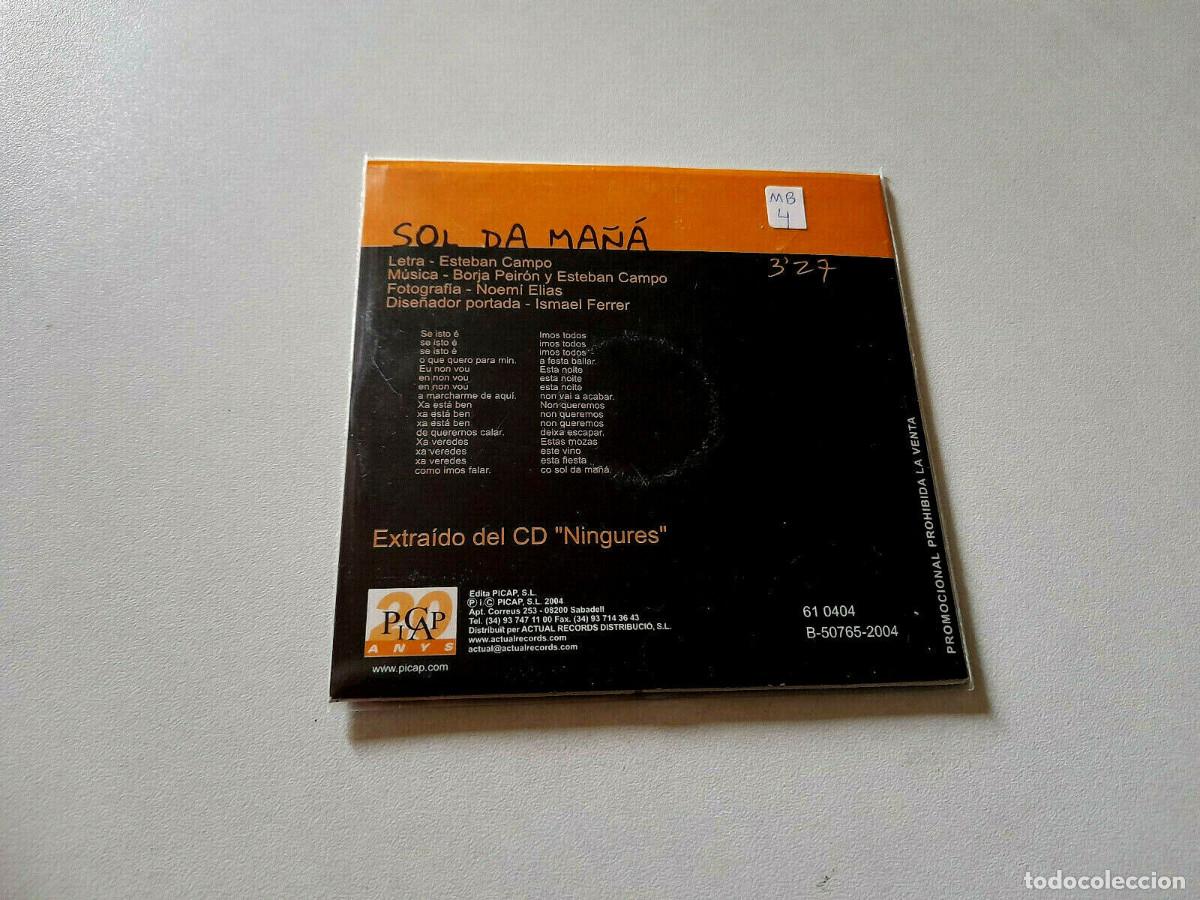 CDs de m&uacute;sica: KEYMPA &rdquo;NINGURES SOL DA MA&Ntilde;A&rdquo; CD SINGLE 1 TRACKS - Foto 2