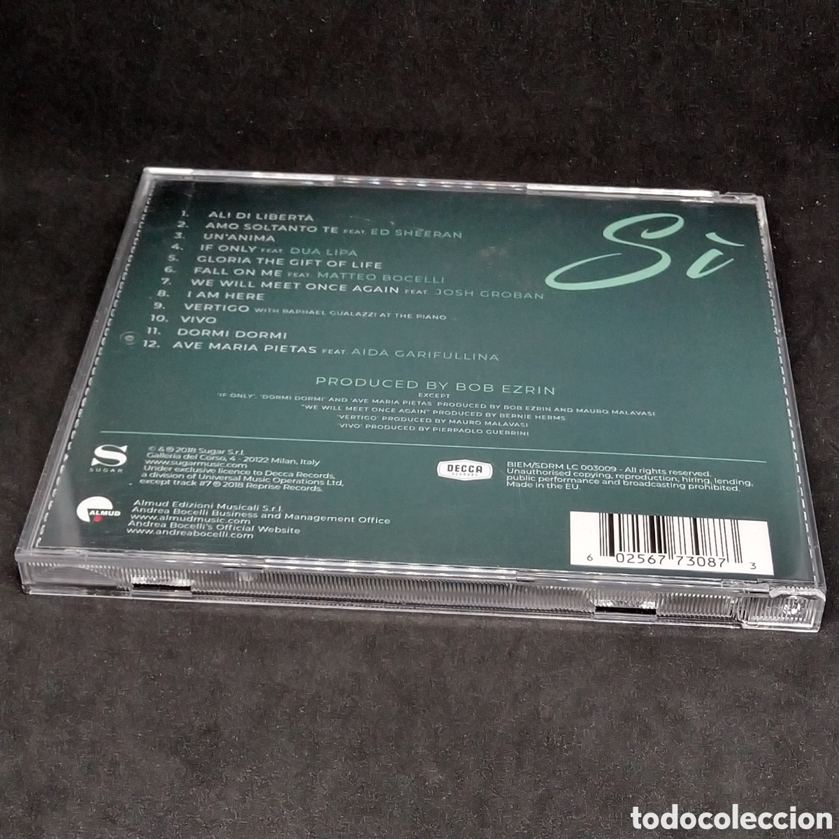 CDs de m&uacute;sica: ANDREA BOCELLI - SI - CD - 2004 - DISCO VERIFICADO - Foto 2