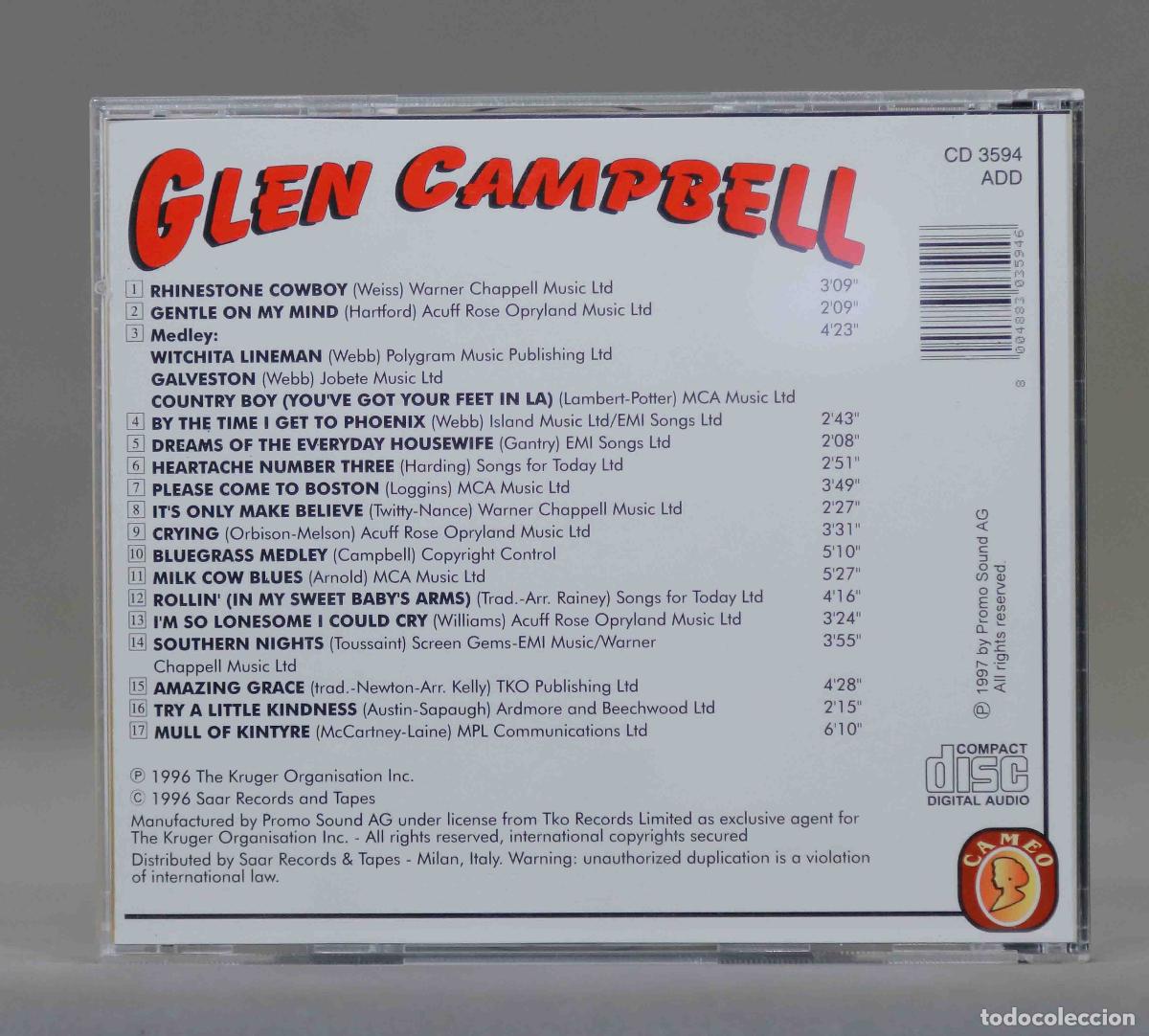 CDs de m&uacute;sica: CD. GLEN CAMPBELL - Foto 2