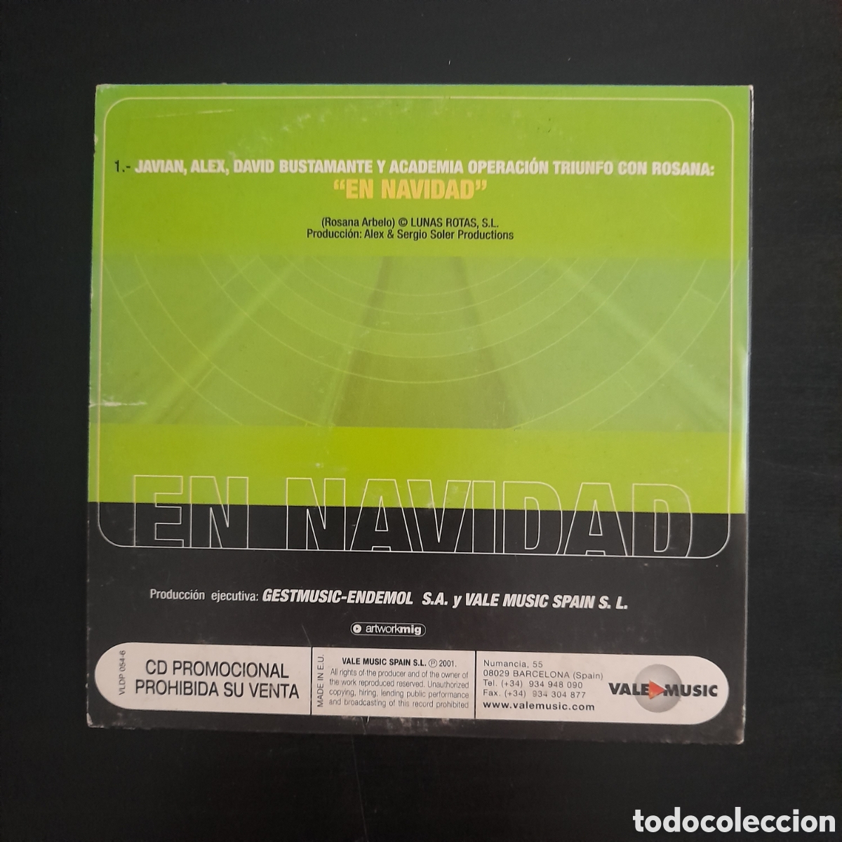 CDs de m&uacute;sica: Operaci&oacute;n Triunfo &ndash; En Navidad. CD, Single, Promo 2001 - Foto 2