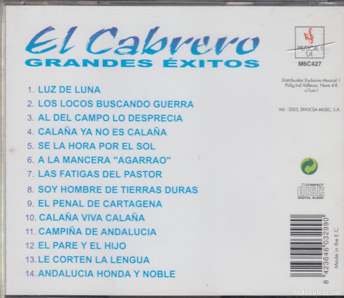 CDs de m&uacute;sica: El Cabrero cd Grandes &eacute;xitos 2003 Divucsa - Foto 2