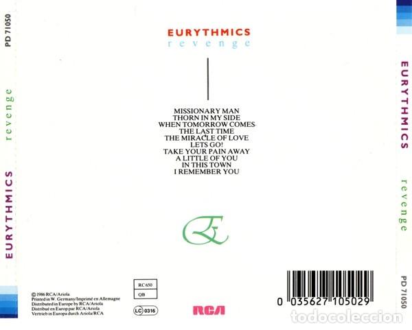 CDs de m&uacute;sica: Eurythmics &ndash; Revenge - Foto 2