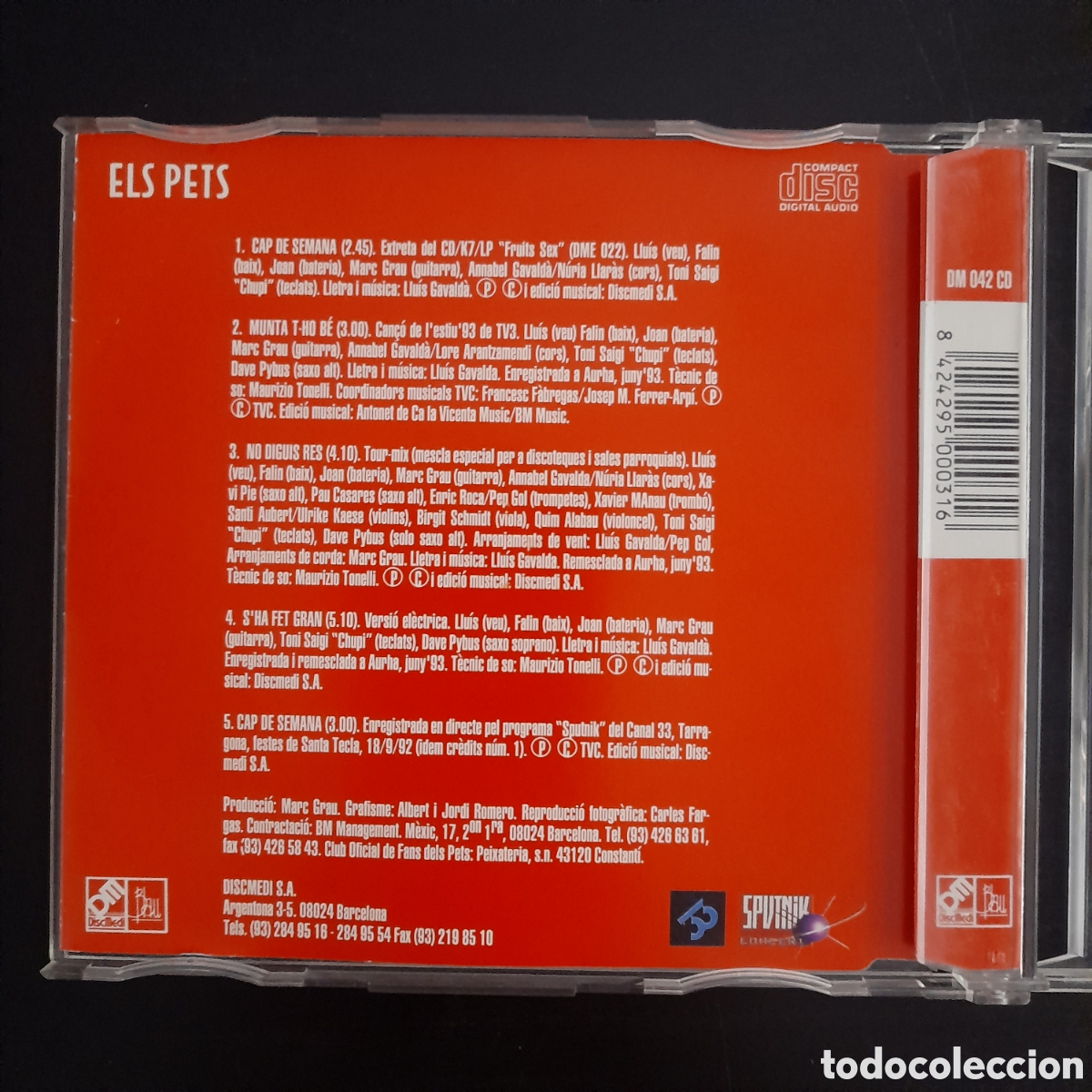 CDs de m&uacute;sica: Els Pets &ndash; Cap De Setmana. CD, EP 1993 - Foto 3