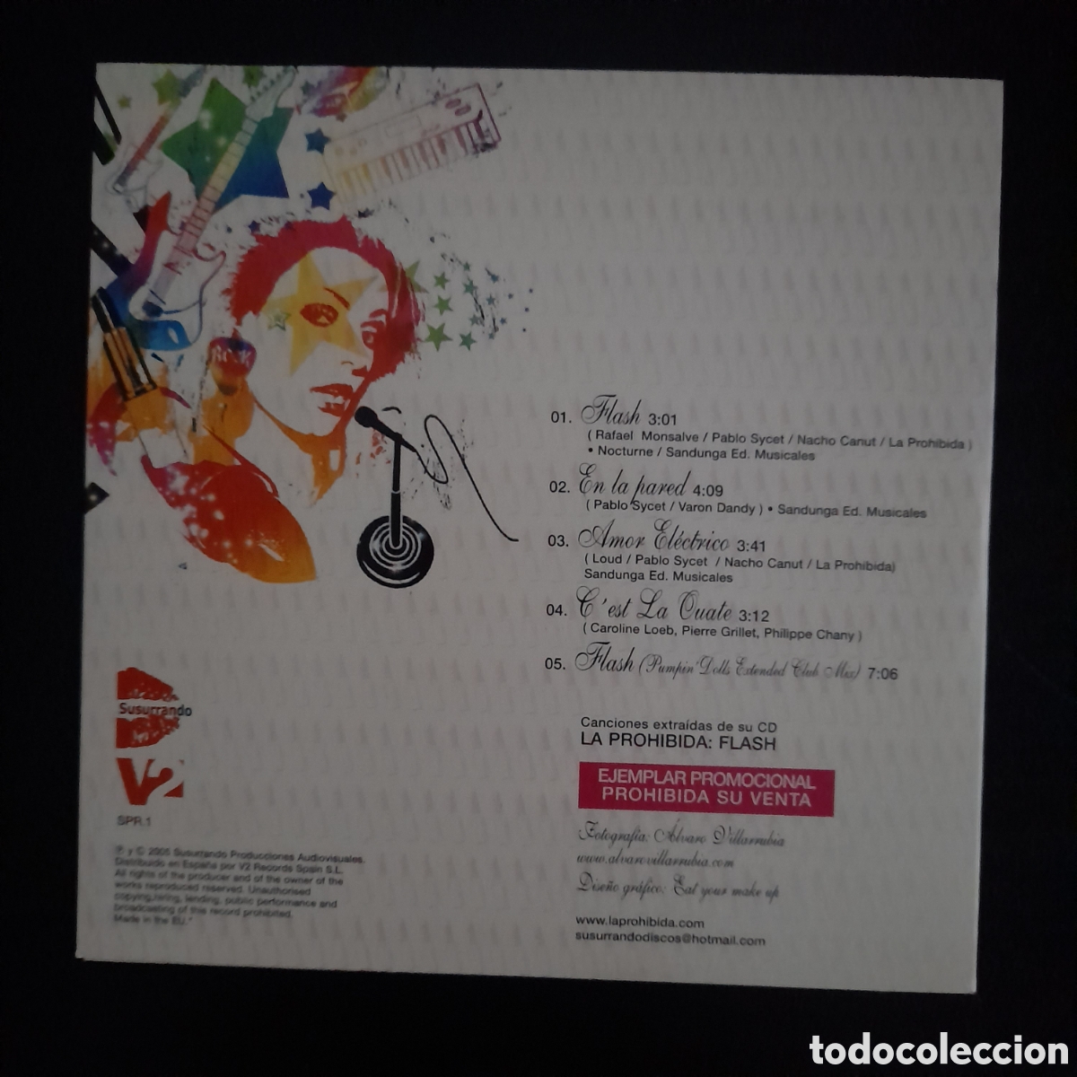 CDs de m&uacute;sica: La Prohibida &ndash; Flash. CD, Single, Promo 2005 - Foto 2