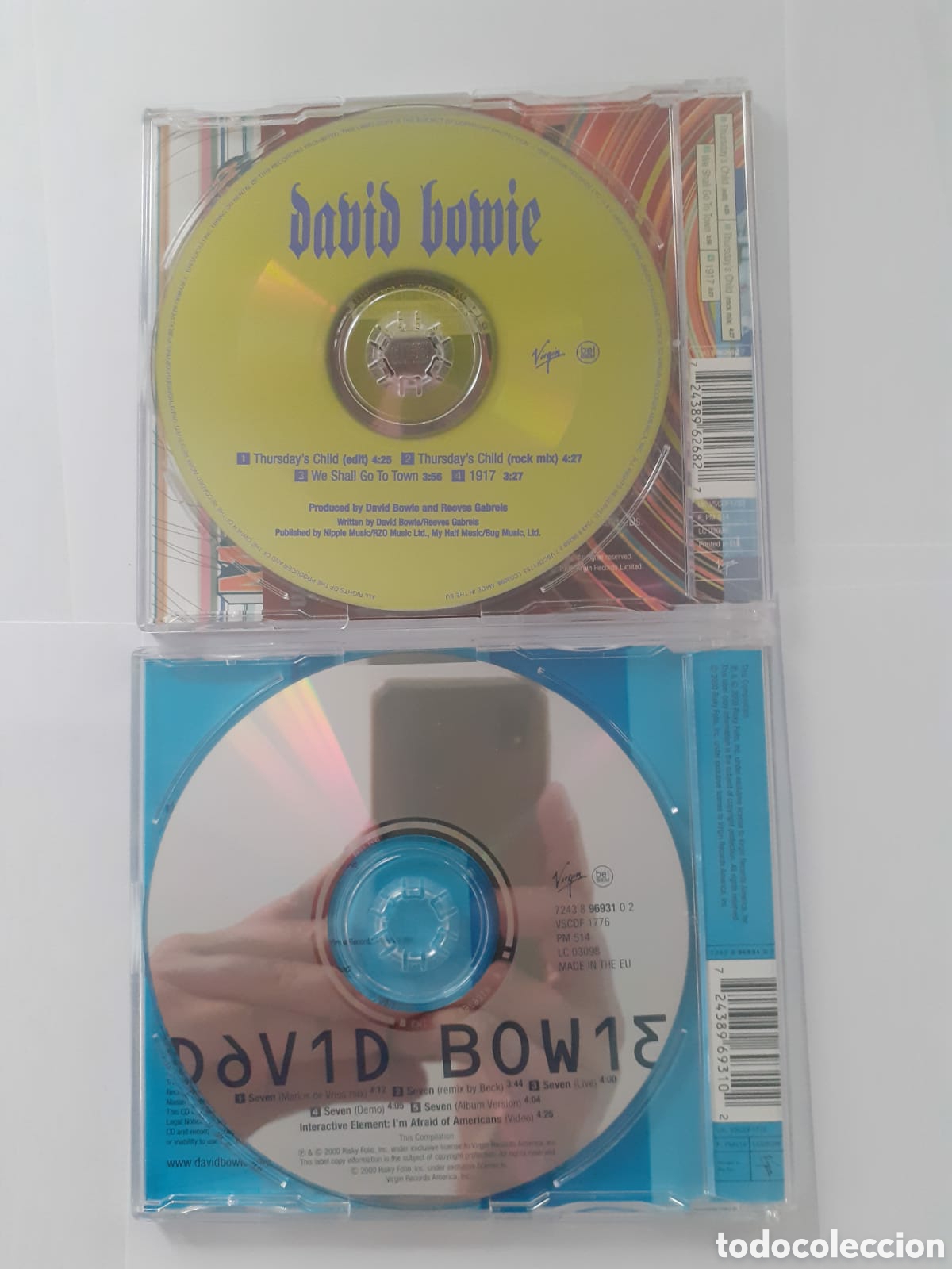 CDs de m&uacute;sica: DAVID BOWIE - THURSDAYS CHILD & SEVEN - 2 CD SET - Foto 2