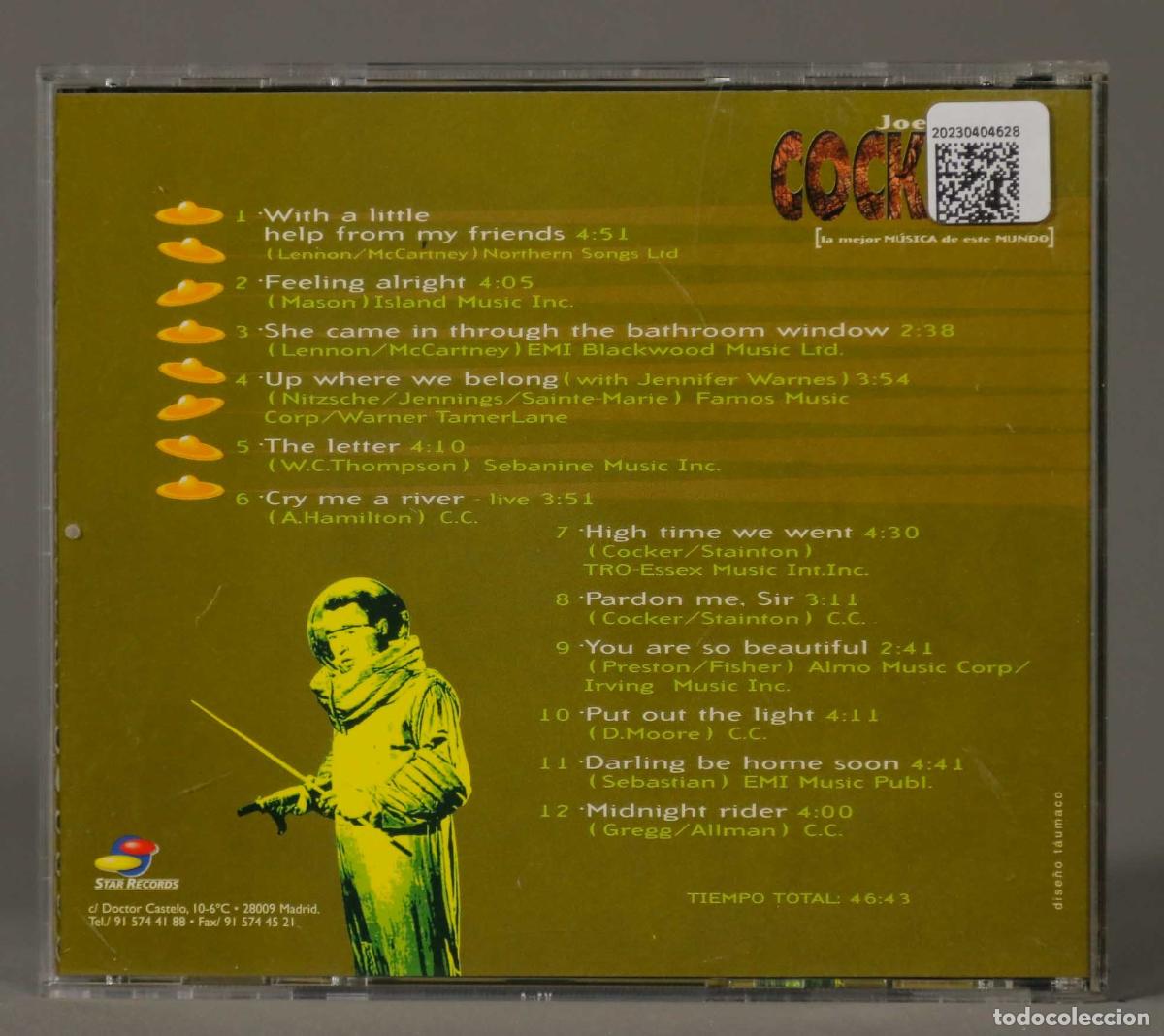 CDs de m&uacute;sica: CD. JOE COCKER. 12 GRANDES EXITOS EN VERSION ORIGINAL - Foto 2