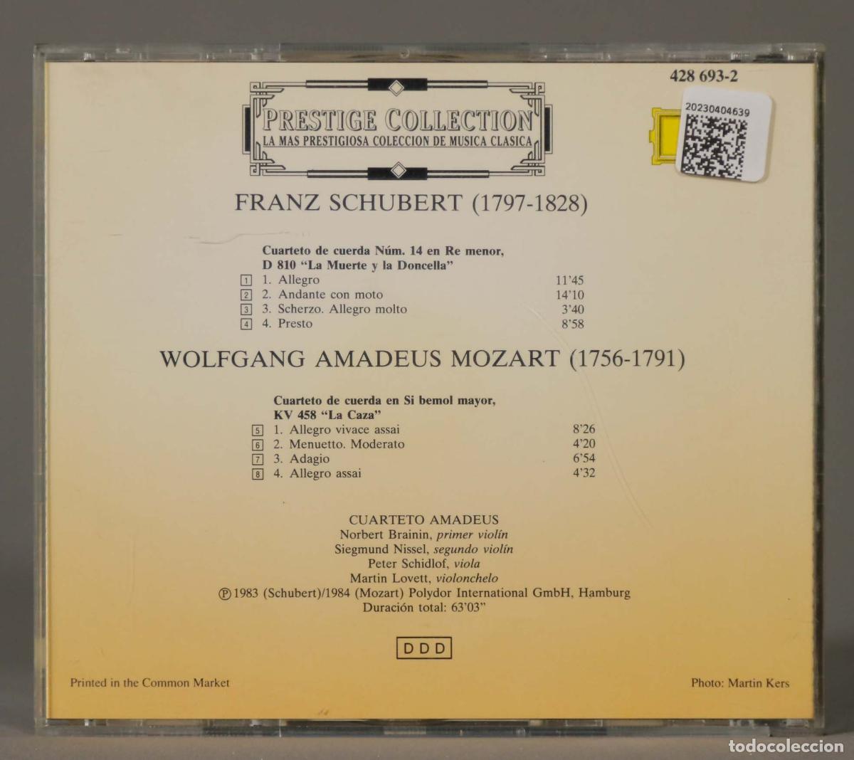 CDs de m&uacute;sica: CD. SCHUBERT. MOZART. AMADEUS - Foto 2