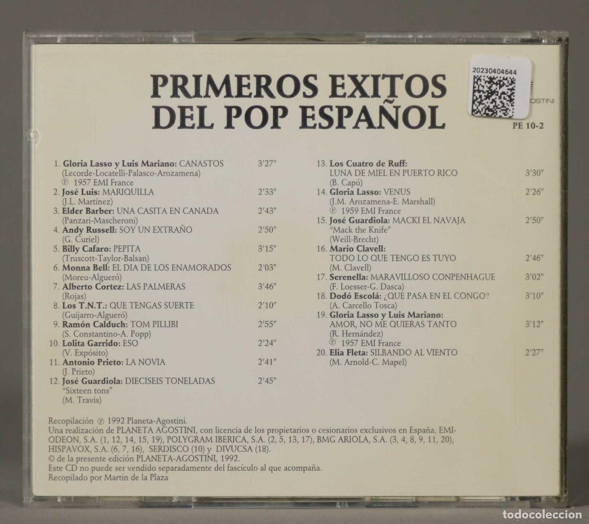 CDs de m&uacute;sica: CD. PRIMEROS EXITOS DEL POP ESPA&Ntilde;OL. - Foto 2