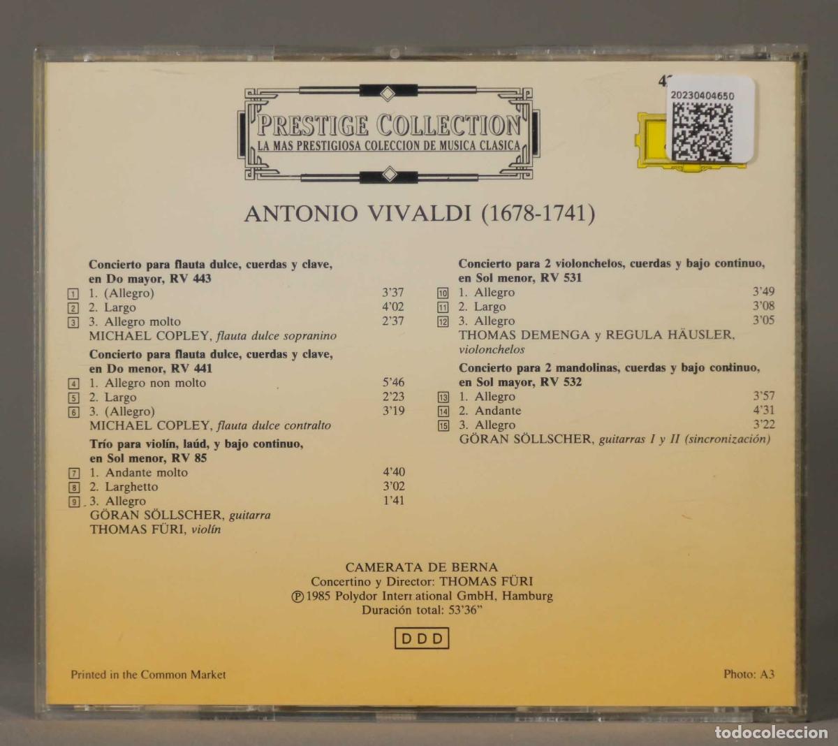 CDs de m&uacute;sica: CD. VIVALDI. FURI - Foto 2