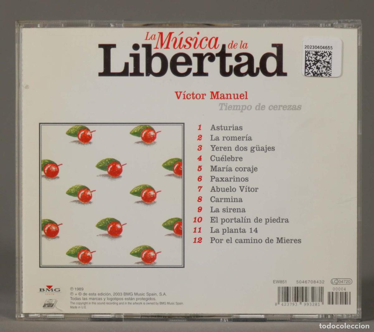 CDs de m&uacute;sica: CD. VICTOR MANUEL. TIEMPO DE CEREZAS - Foto 2