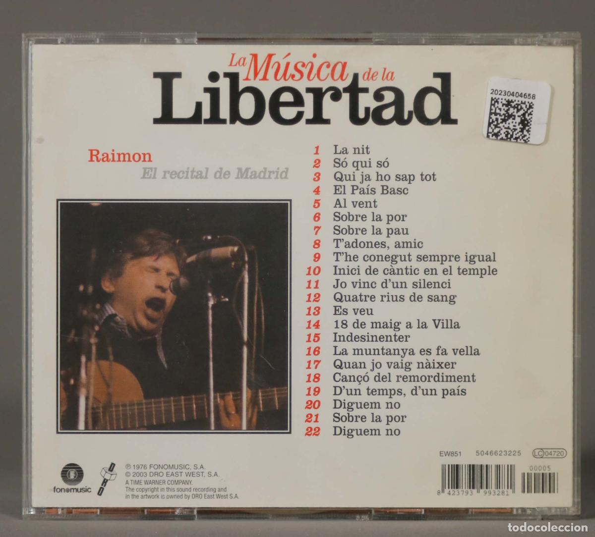 CDs de m&uacute;sica: CD. EL RECITAL DE MADRID. RAIMON - Foto 2