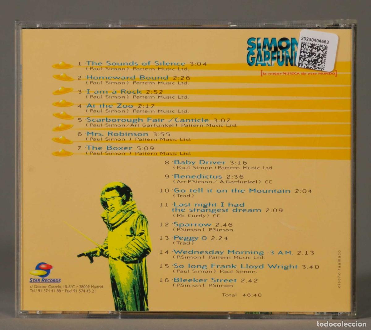 CDs de m&uacute;sica: CD. SIMON AND GARFUNKEL. 16 GRANDES EXITOS - Foto 2