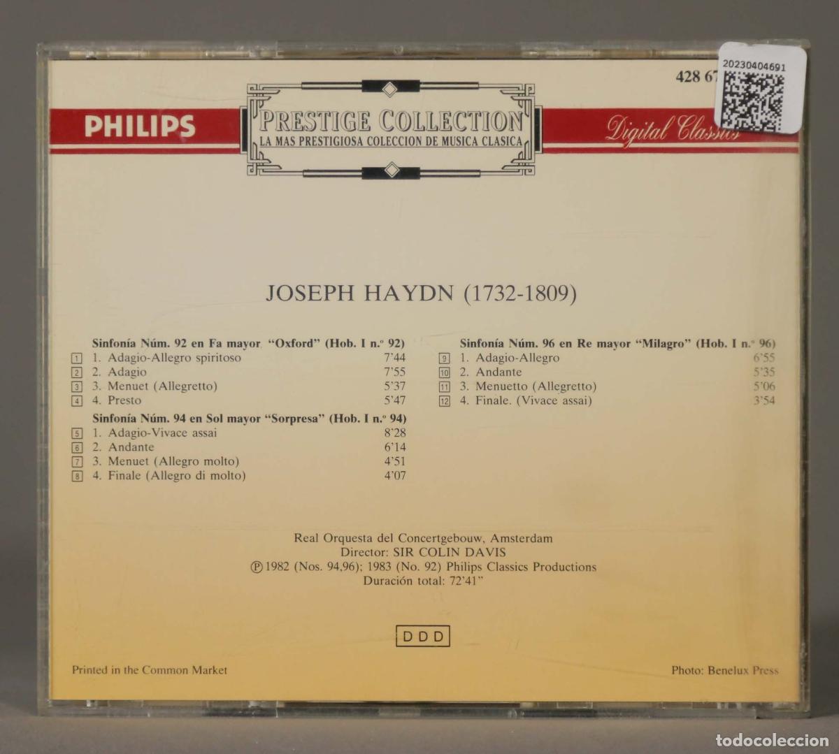 CDs de m&uacute;sica: CD. HAYDN. DAVIS - Foto 2