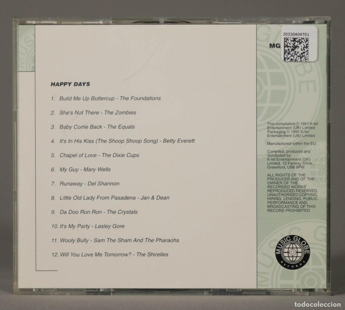 CDs de m&uacute;sica: CD. HAPPY DAYS. 12 FUN HITS FROM THE SIXTIES - Foto 2