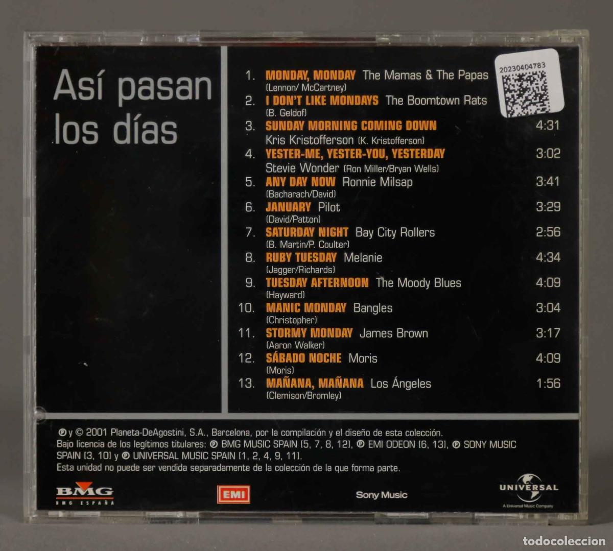 CDs de m&uacute;sica: CD. ASI PASAN LOS DIAS. YESTERDAY - Foto 2