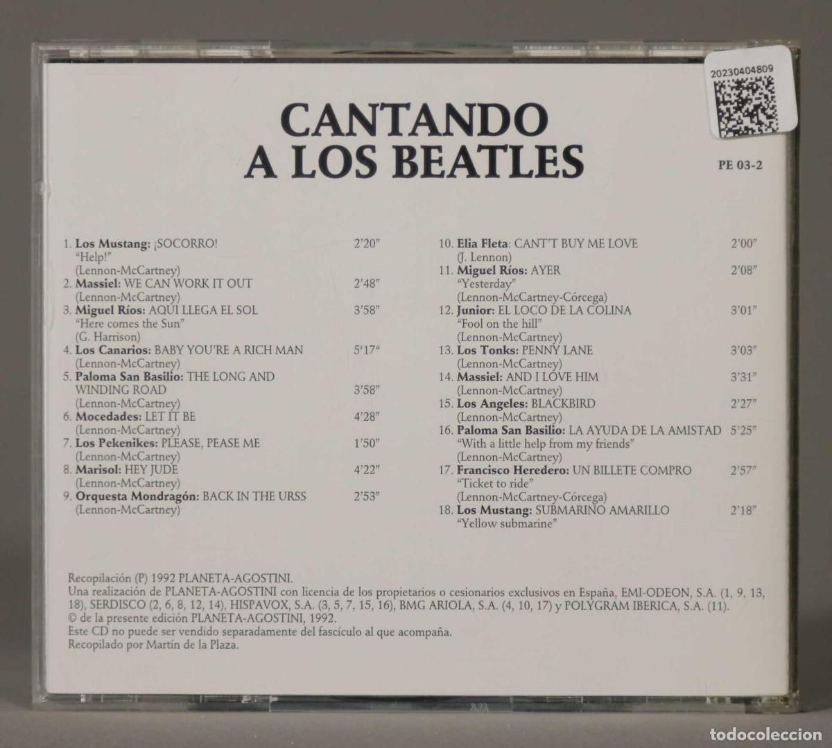 CDs de m&uacute;sica: CD. CANTANDO A LOS BEATLES - Foto 2
