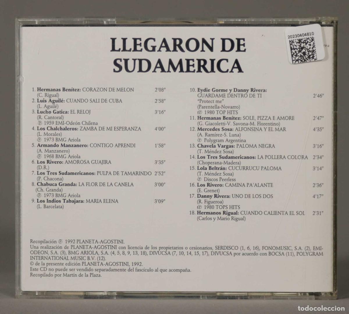 CDs de m&uacute;sica: CD. LLEGARON DE SUDAMERICA - Foto 2