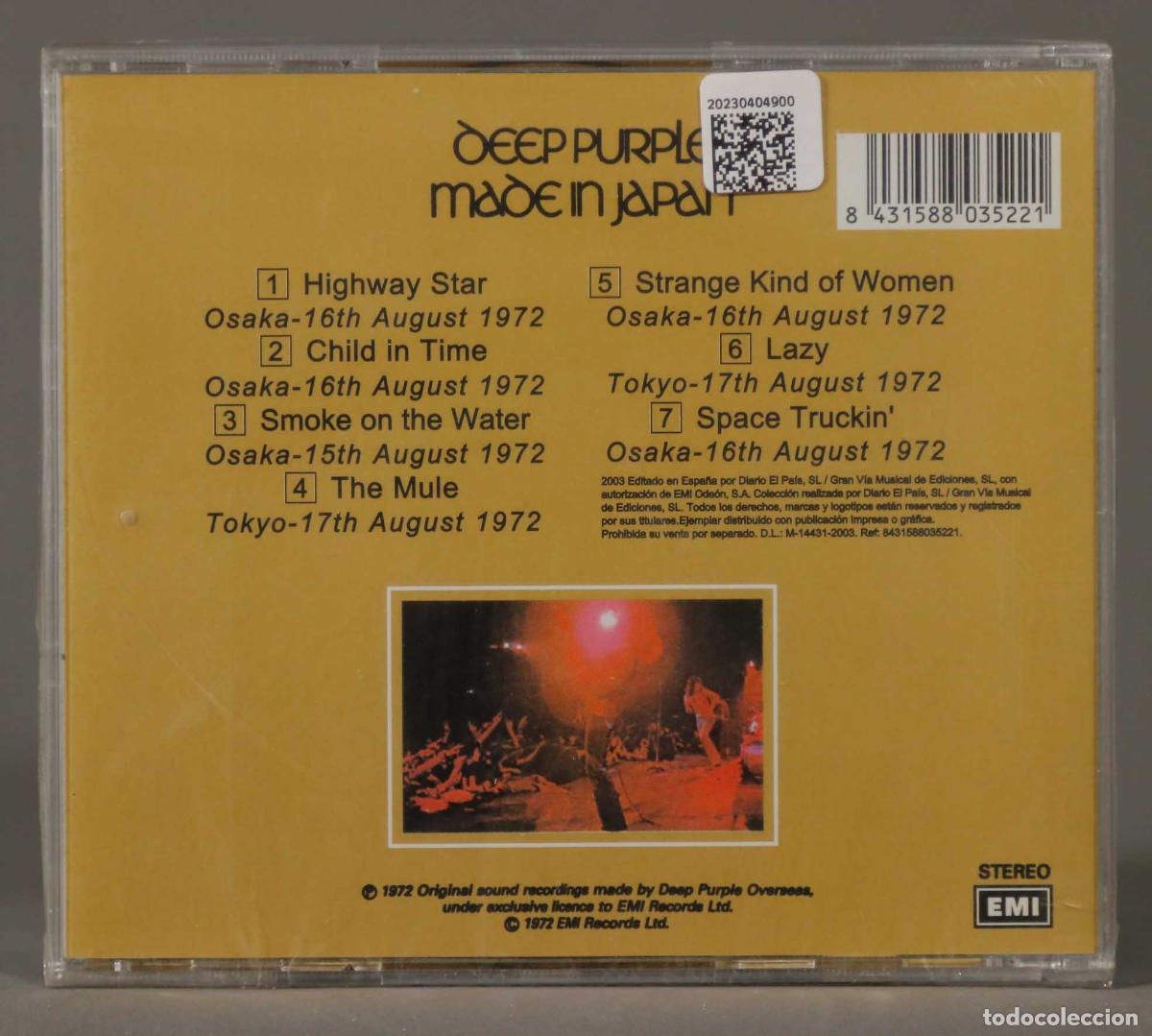 CDs de m&uacute;sica: CD. Deep Purple &ndash; Made In Japan. PRECINTADO - Foto 2