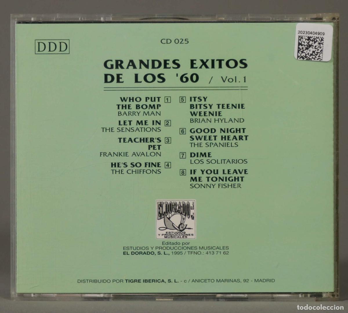CDs de m&uacute;sica: CD. GRANDES EXITOS DE LOS &acute;60. VOL. 1 - Foto 2