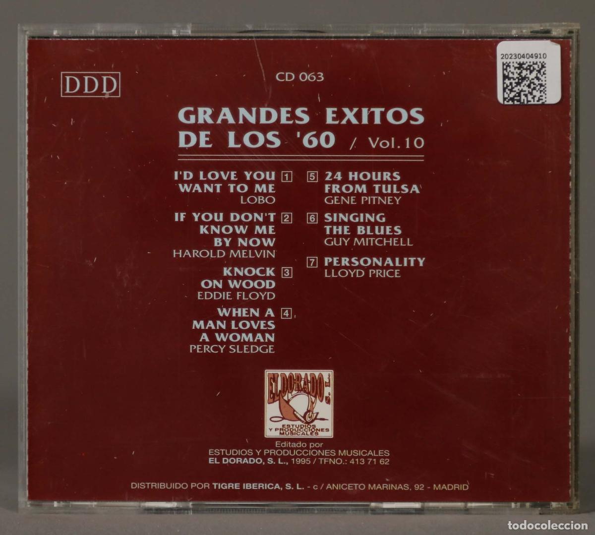 CDs de m&uacute;sica: CD. GRANDES EXITOS DE LOS &acute;60. VOL. 10 - Foto 2