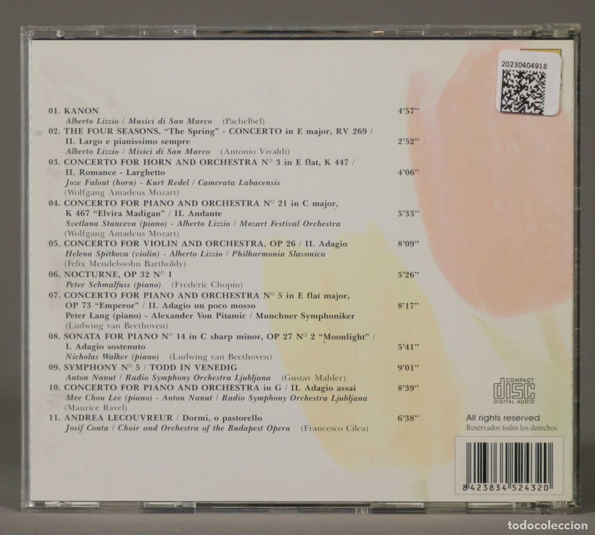CDs de m&uacute;sica: CD. ADAGIO. CLASSICAL&acute;S FOR RELAXING - Foto 2