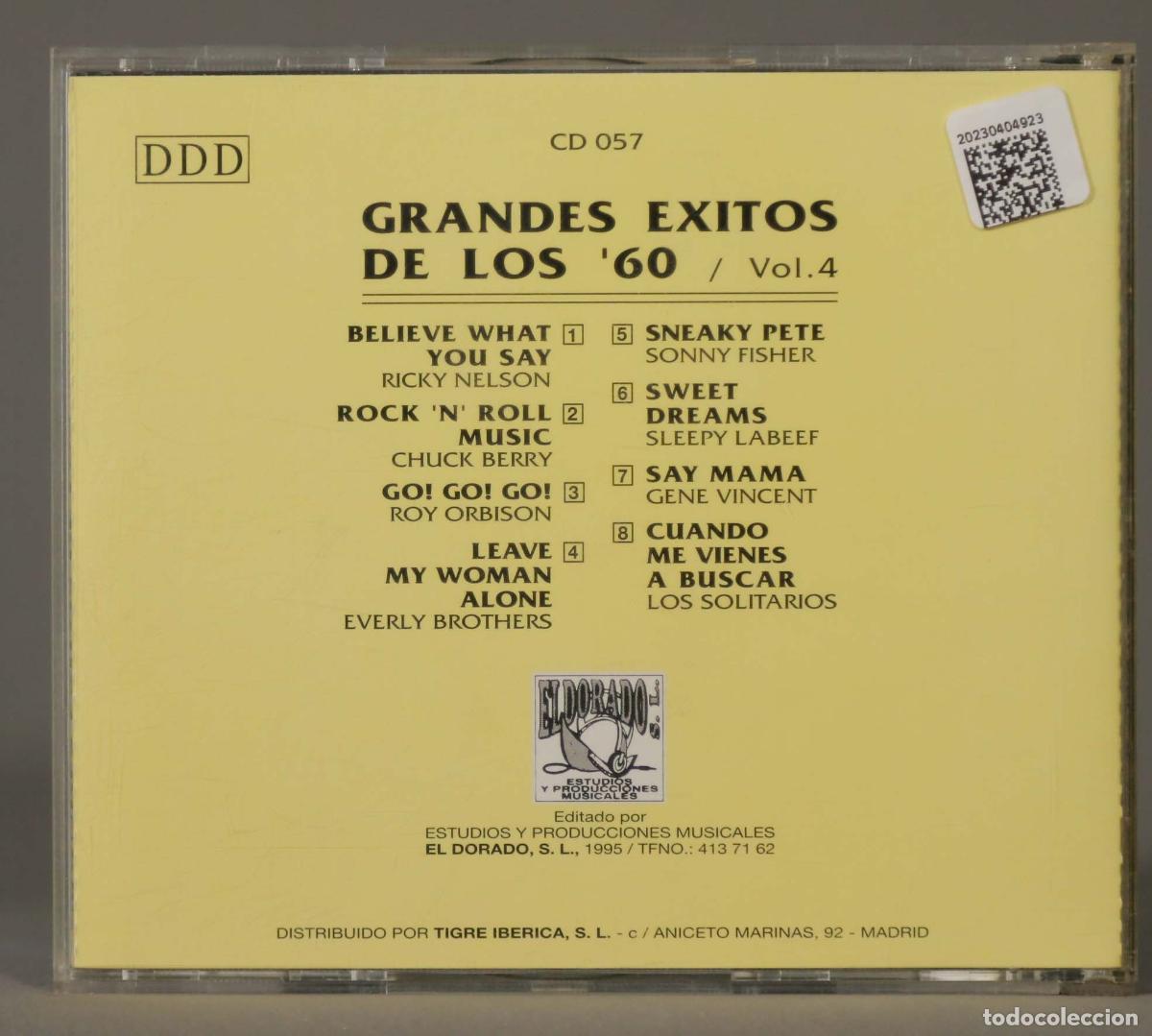 CDs de m&uacute;sica: CD. GRANDES EXITOS DE LOS &acute;60. VOL. 4 - Foto 2
