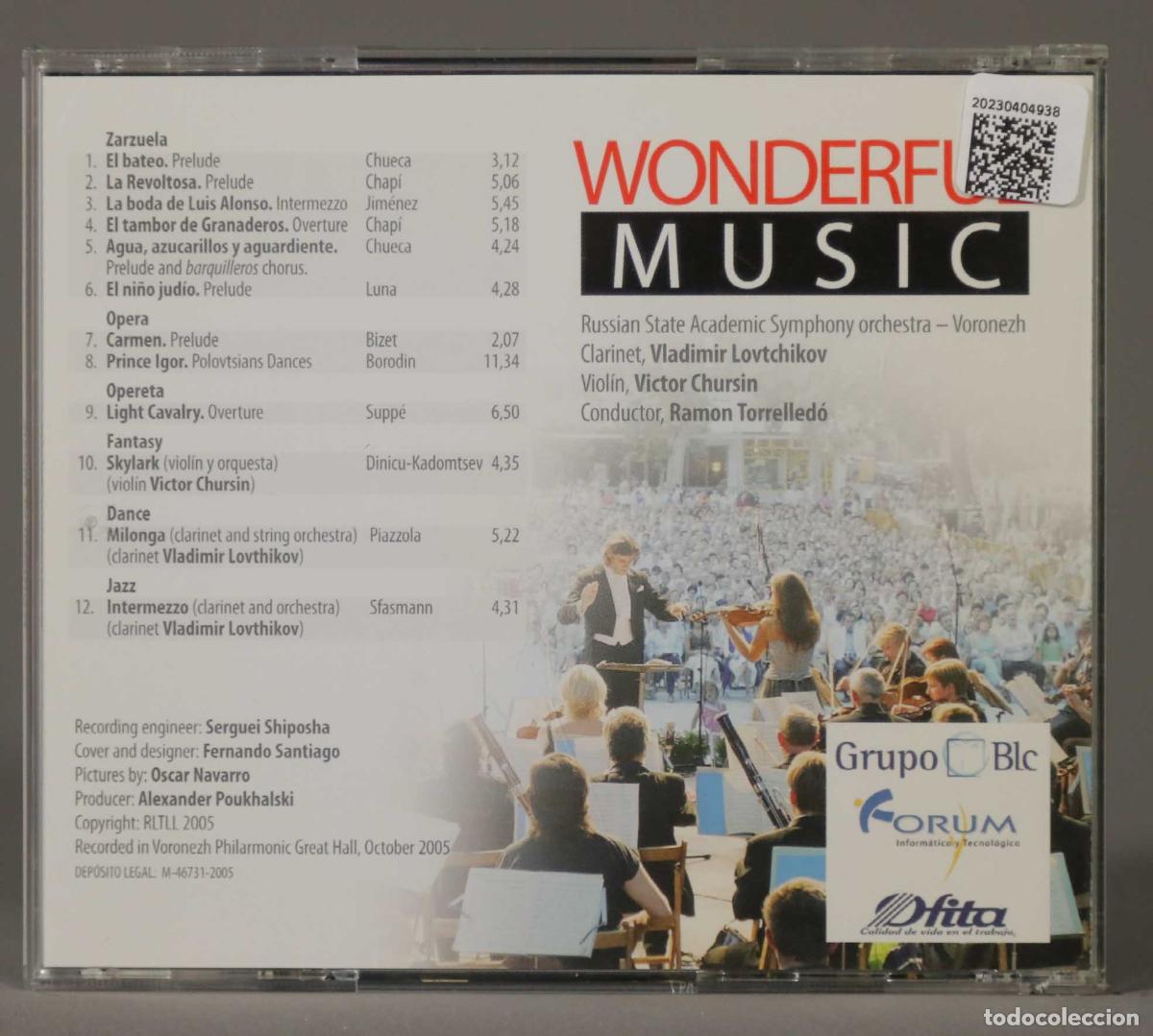 CDs de m&uacute;sica: CD. WONDERFUL MUSIC - Foto 2