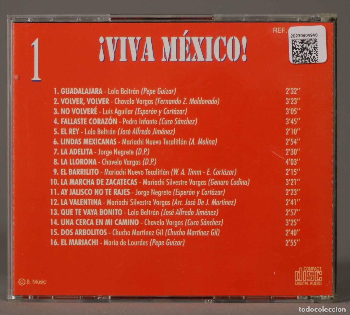 CDs de m&uacute;sica: CD. VIVA MEXICO. 1 - Foto 2