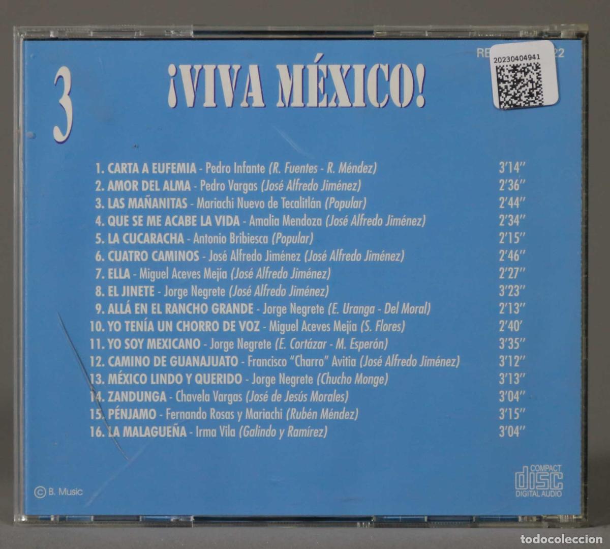 CDs de m&uacute;sica: CD. VIVA MEXICO. 3 - Foto 2