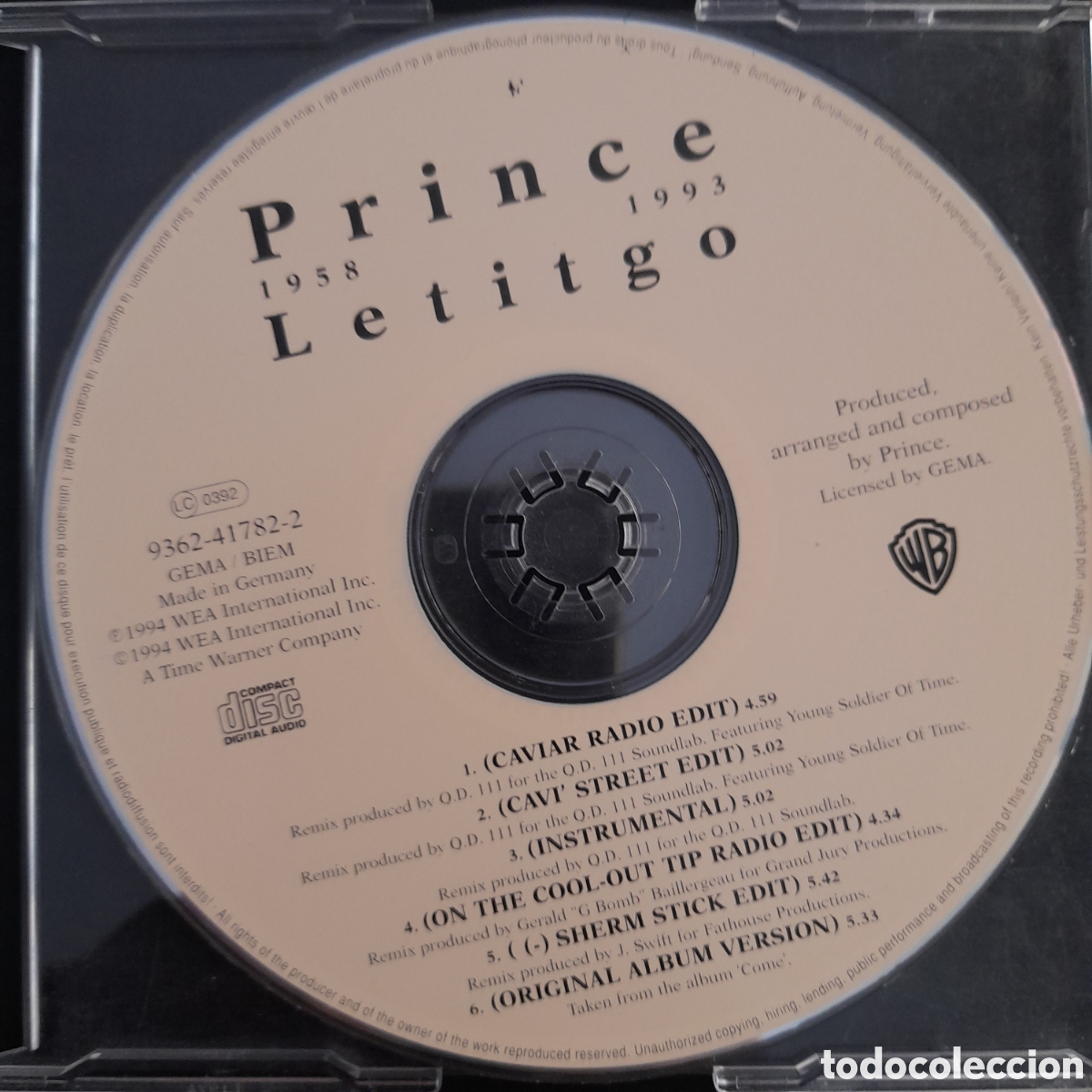 CDs de m&uacute;sica: Prince &ndash; Letitgo. 1994, Europa. CD, Maxi-Single - Foto 3