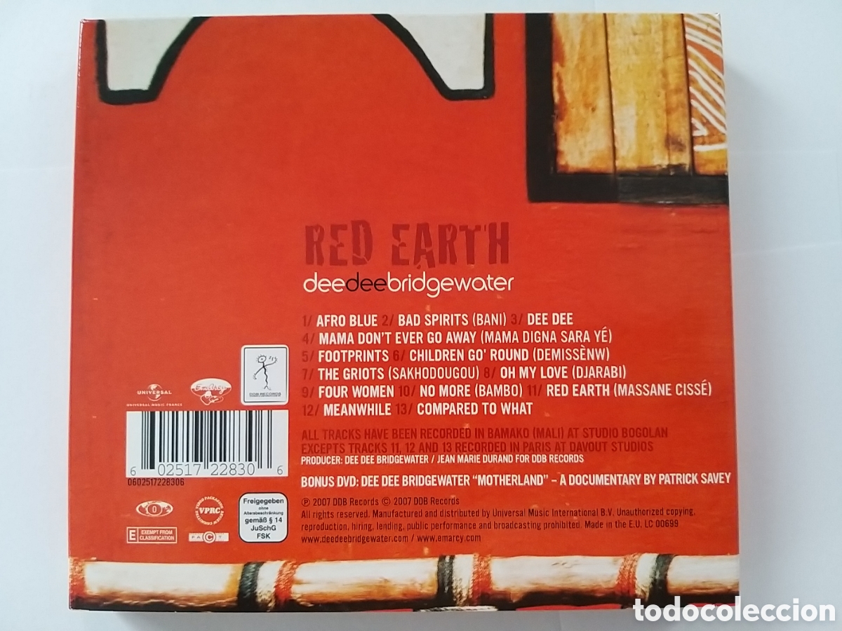 CDs de m&uacute;sica: DEE DEE BRIDGEWATER - RED EARTH - CD + DVD SET - Foto 3