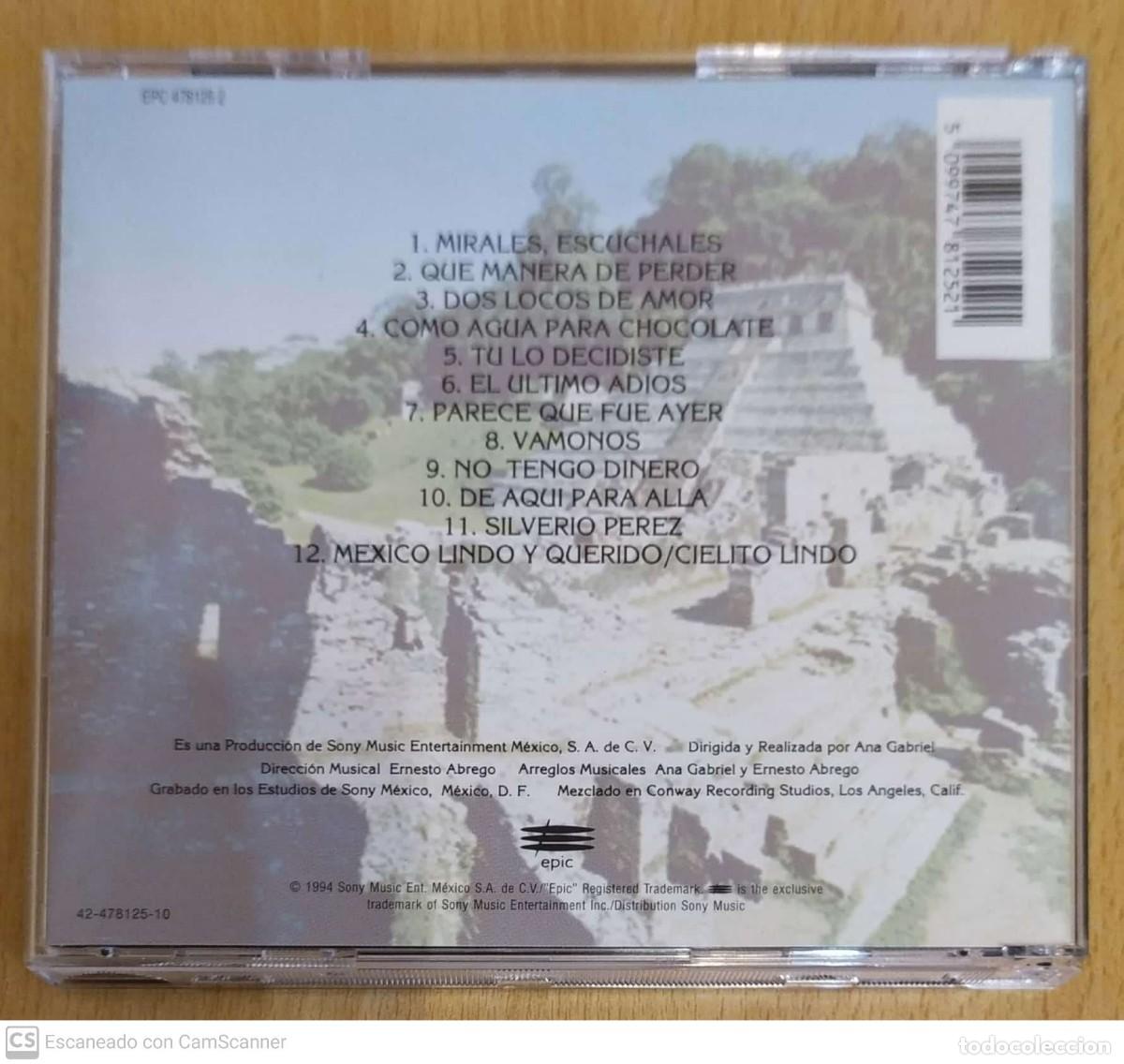 CDs de m&uacute;sica: ANA GABRIEL (AYER Y HOY) CD 1994 - Foto 2