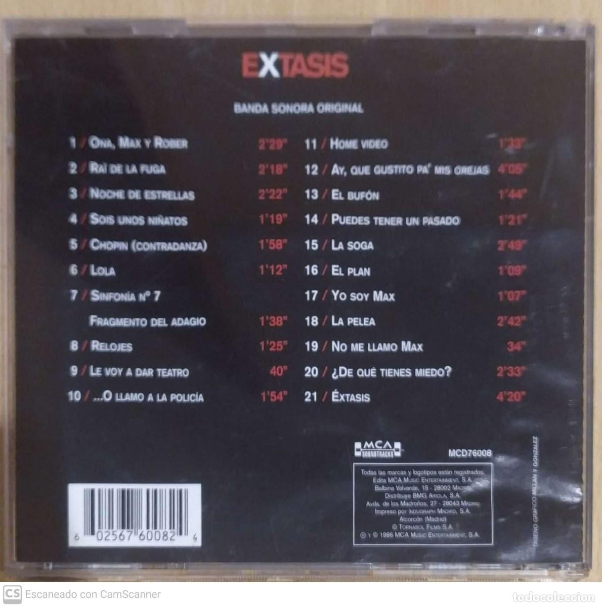 CDs de m&uacute;sica: B.S.O. EXTASIS - CD 1996 - JAVIER BARDEM - Foto 2