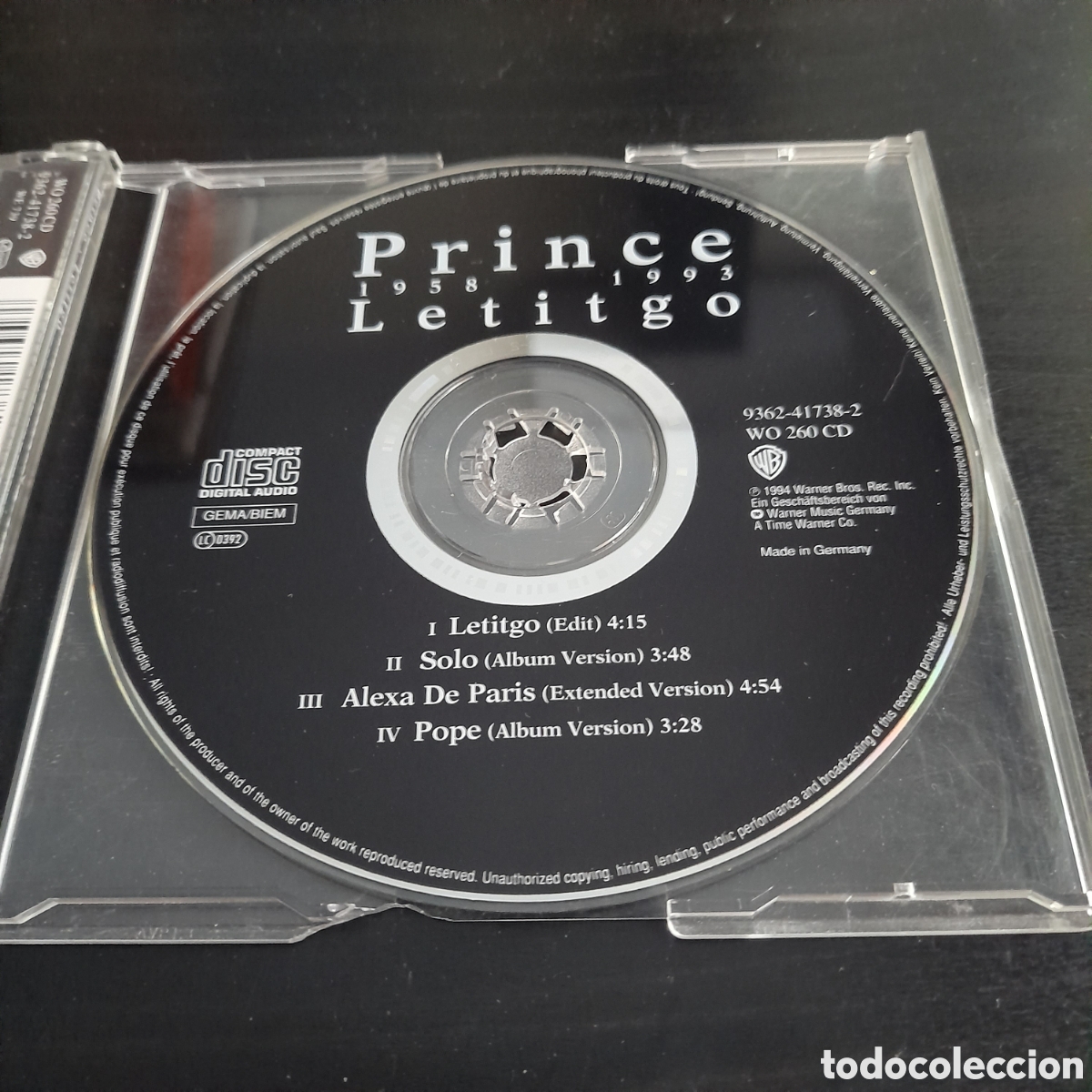 CDs de m&uacute;sica: Prince &ndash; Letitgo. CD, Single 1994 Europa - Foto 2