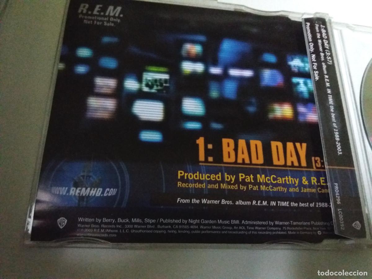 CDs de m&uacute;sica: R.E.M. &rdquo;BAD DAY&rdquo; CD SINGLE 1 TRACKS COMO NUEVO - Foto 2