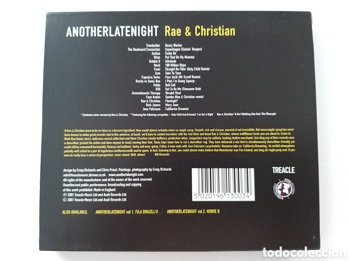 CDs de m&uacute;sica: RAE & CHRISTIAN - AnotherLateNight CD - Foto 2